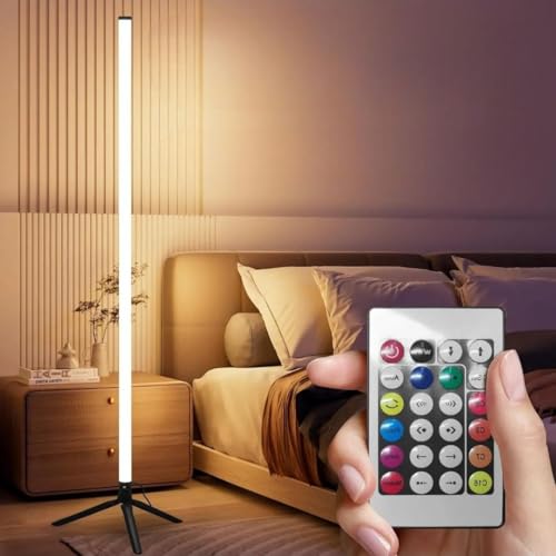 Image of Fire turtle Smart LED Floor Night Light, Remote Control, RGB Color Changing Light for Living Room, Bedroom, or Gaming Room - Modern Ambience Lighting
