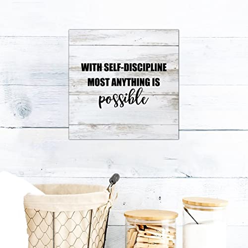 Plaque murale en bois Most Anything is Possible décor rustique de salon 30cm