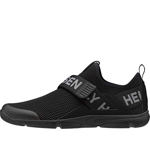Helly Hansen Hydromoc Slip-on, Zapatillas Impermeables Hombre, Negro (Black/Charcoal/Acid Lime 990), 41 EU
