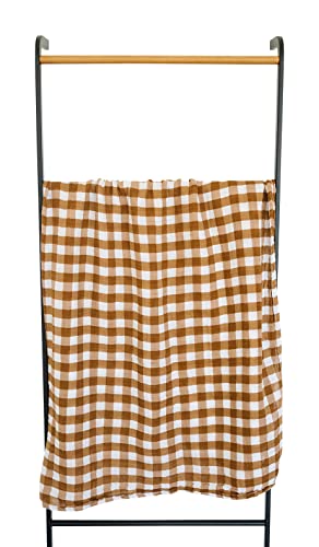 Image of Mebie Baby Gingham Muslin Swaddle, Modern and Neutral Swaddle Blanket for Baby Girl or Boy, Soft Baby Blankets, Newborn Swaddle Blanket, 0-3 Month, Comfy Wrap, Baby Essentials & Gifts