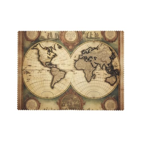Nappe rectangulaire imperméable anti-tache carte du monde - 8