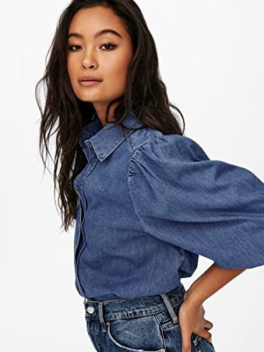 ONLY Camicia femminile Jeans, media blu denim, XS