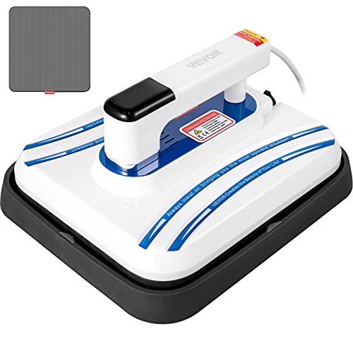 VEVOR Portable Heat Press 12x10 Inch Easy Press 800W Mini Heat Press Three Adjustable Modes Automatic Heat Press Machine for T Shirts Bags and Small HTV Vinyl Projects(Blue)