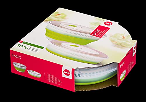 Emsa Collapsible Salad Spinner"Basic" 135.26 Fl. Oz, Green Translucent #TOP7