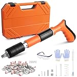 Manual Mini Steel Nail Gun 5 Gears Power Adjustable Wall Nail Guns for Ceiling，Manual Steel Nails Gun Tool, Concrete Nail Gun, Mini Portable Nail Shooting Machine with 200 Nails (Nail Gun Set)