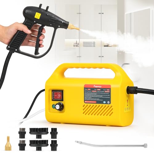 Hapyvergo Pressurized Steam Cleaner Tankless, 1500W Handheld Steamer for Cleaning