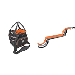 Klein Tools 5541610-14 Tool Bag with Shoulder Strap Has 40 Pockets for Tool Storage and Orange Interior 50900R
