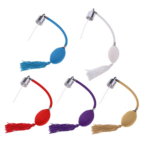 monkeyjack 5pcs Tubo de vintage rellenable frasco de Perfume con Spray atomizador Bombilla 18 mm regalo perfecto para tus amigos