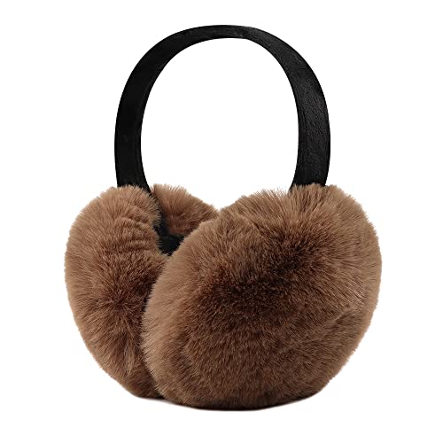 Winter Women Earmuffs Faux Fur Girls Ear Muffs Warm Unisex Kids Ear Covers Foldable Outdoor Boys Ear Warmers For Women (Brown) #TOP6