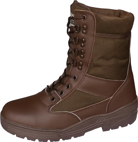 Savage Island Brown Army Leather Combat Patrol Boots Cadets Military Work Security (10 UK)