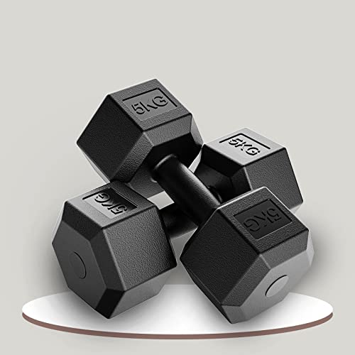 RANROX PVC Hex Fixed Dumbbells Set and Fitness Kit for Men and Women Whole Body Workout (BLACK-7.5KG X 2) (4KG) (5KG) (B0CK5XLN56) Amazon Price History, Amazon Price Tracker