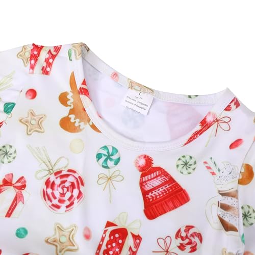 Christmas Toddler Girls Santa Claus Dress Snowman Print Dresses Long Sleeve Winter Clothes 2-8Y2
