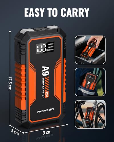 Jump Starter 4000A, VACASSO A9 Battery Jumper Starter Portable - image 9