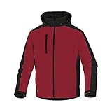 Delta Plus VIGORNGT Atmungsaktiv Wasserdichter Parka, 96% Polyester/4% Elasthan, Rot-Schwarz, Größe L