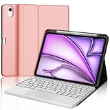 Case iPad avec clavier - uniquement compatible avec iPad Air 11 M3 2025/iPad Air 11 m2 2024. Veuillez les acheter avant d'acheter le numéro de modèle, qui commence par 