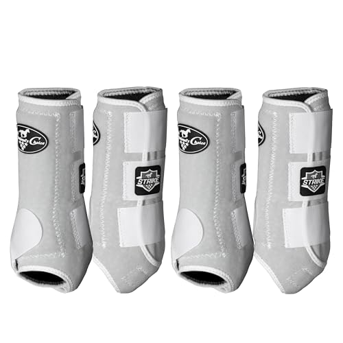 Professional's Choice Strike Sports Medicine Boot | All-in-One Solution to Impact Protection and Support | White Value 4-Pack Large