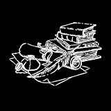 Calcomanías de tallado fino Libros antiguos Tintero Pluma Papel de pergamino 48x69.7cm Decoración artística Blanco