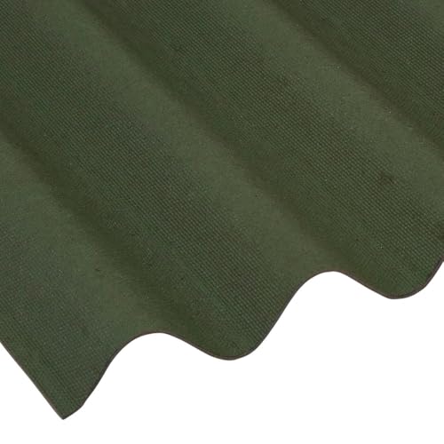 Green Corrugated Bitumen Roofing Sheet 950mm x 2000mm – 2.6mm Thick Waterproof Roof Panel for Sheds, Agricultural & Garden Buildings