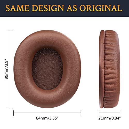 Soulwit Earpads Replacement For Audio Technica Ath M50X M50Xbt M50Rd M40X M30X M20X Msr7 Sx1 Monitor Headphones, Ear Pads Cushions With Softer Protein Leather, High-Density Memory Foam - Coffee #TOP2