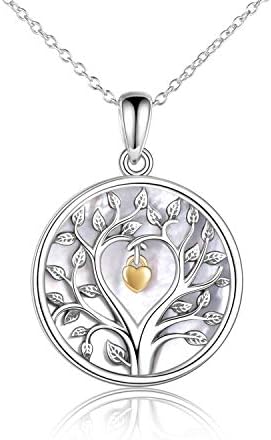 VONALA Tree of Life Necklace, Women 925 Sterling Silver Pendant with Chain, Fine Jewellery, Best Gifts for Wife, Mum and Girlfriend