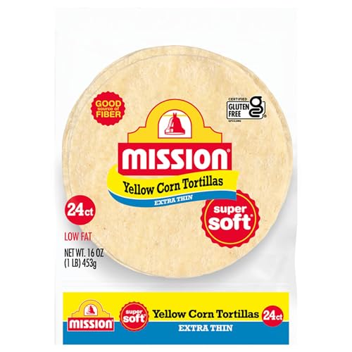 Mission Extra Thin Yellow Corn Tortillas, Small Soft Taco Size, 24 Count
