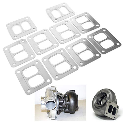 Qiilu 10Pcs Turbo Gasket Stainless Steel Turbine Divided Inlet Parts Turbocharger Inlet Gasket Fit For Garrett T4 Flange Turbocharger #TOP2