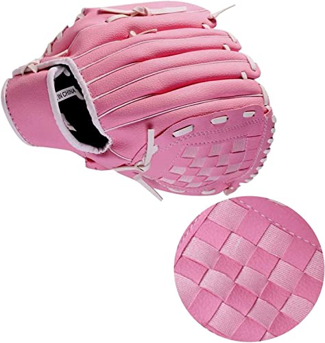Zimuylop Baseball Gloves, Softball Gloves, Catcher Gloves,Suitable For Youth/Adult And Beginner Outdoor Sports Training[Right Hand Throw] (Pink, 12.5) #TOP3