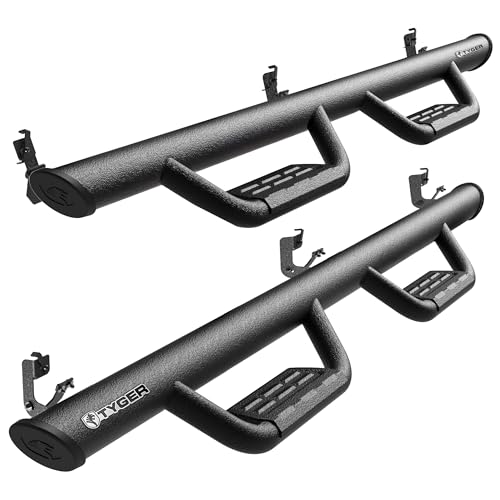 Tyger Auto Tyger Access Running Boards Compatible with 2009-2018 Dodge Ram 1500; 2010-2026 2500 3500; 2019-2024 Classic | Crew Cab | TG-AS2D24005 | Textured Black Drop Step Rail