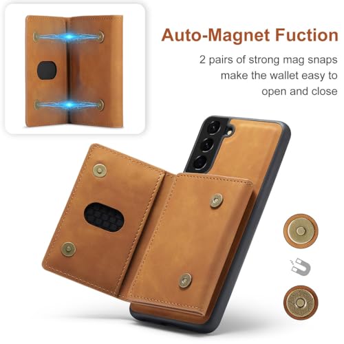 Capa carteira magnética removível de couro para Samsung Galaxy S23 Ultra S22 S21 Plus S20 FE Note20