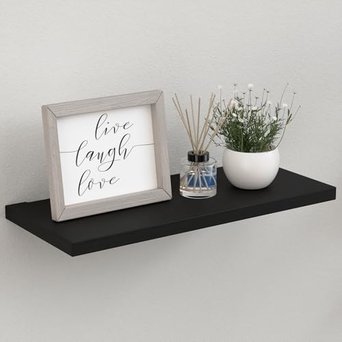 Boswillon Black Floating Shelves, Wall Mounted Small Shelves for ...