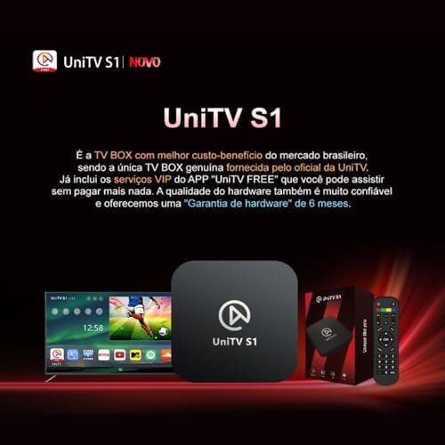 Receptor UniTV S1, TV Box Original 4k, Configurado