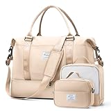 Weekender Bags for Women, Travel Duffel Bags with Shoe Compartment & Wet Pocket,3Pcs Set