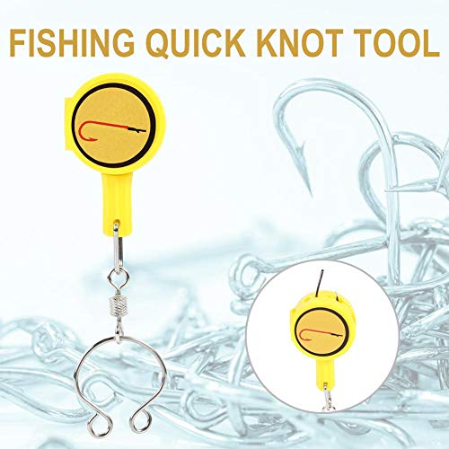 Agulhas de pesca para pesca com nó rápido para cortador de unhas, dispositivo de pesca (amarelo)