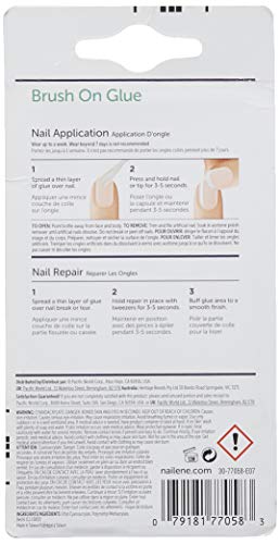 Nailene Pink Brush-On Nail Glue, 0.10 Oz – Durable, Easy To Apply False Nail Glue – Repairs Natural Nails – Quick-Drying Nail Adhesive Lasts Up To 7 Days – Nail Care Essential, 1 Pack (Cosnai842) #TOP2