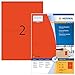 Herma 4567 Étiquettes de couleur (199,6 x 143,5 mm vers DIN A4 papier mat, autocollant imprimable) Lot de 200 sur 100 feuilles, rouge