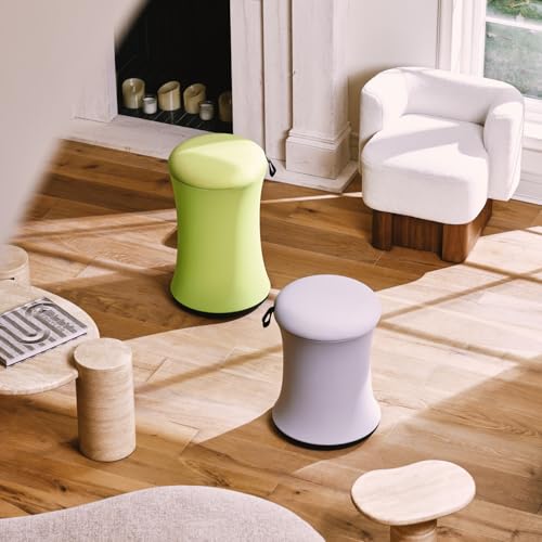 Image of TopJob Boba Chair Stylish Active Wobble Stool, ADHD Chair, Improves Posture and Focus, Ergonomic with Height Adjustable Stool for Adults Children for Home Office, Study Room (Bright Orange)