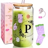 Picture of ANOTION Cute Cups - Ini-Tial Monogrammed Personalized Gift for Women, White Elephant Gag Christmas Birthday Inspirational Coffee Cup