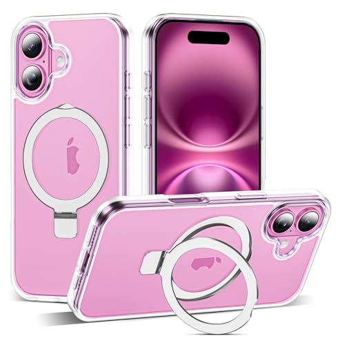 SKYLMW Compatible with iPhone 16 Case with Stand,Clear