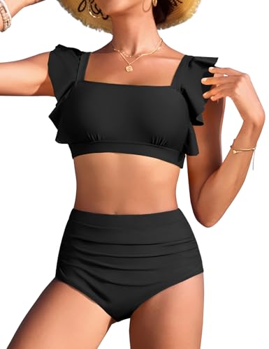 Vijamiy Bikini Damen Set Hoher Taille Bauchweg Zweiteiliger Badeanzug...