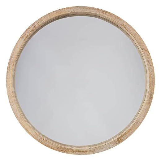 ATMOSPHERA CREATEUR D'INTERIEUR Espejo de Madera D. 50 cm