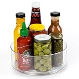 Kitchen Spaces Organizador Compacto Lazy Susan, Transparente y