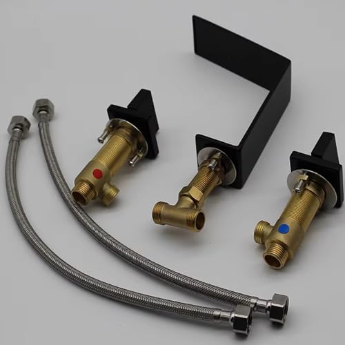 Robinet de lavabo cascade à double commande chaude et froide pour vasque - 2
