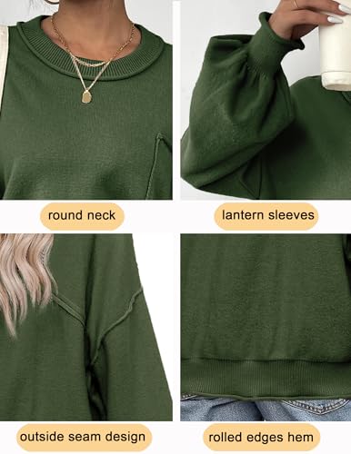 Image of Zeagoo Sweaters for Women 2025 Trendy Fall Fashion Oversized Lantern Long Sleeve Knitted Pullover Tops Outfits