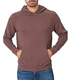 PAIGE Men Royce Long Sleeve Hooded Pullover Sweatshirt, Vintage Seal Brown, X-Small