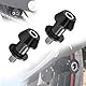 CAREDGO 2 Stück Bobbins Motorrad Prismabuchsen M8 Racingadapter Schwingenadapter Aluminium Ständeraufnahme Bobbins Schwingenschutz Montageständer Schwarz M8 Bobbins Aufnahme für Motorräder