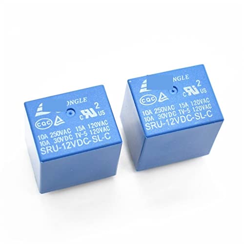 Relé de potencia SRU-05VDC-SL-A de 4 pines para control de circuitos de 10A 3