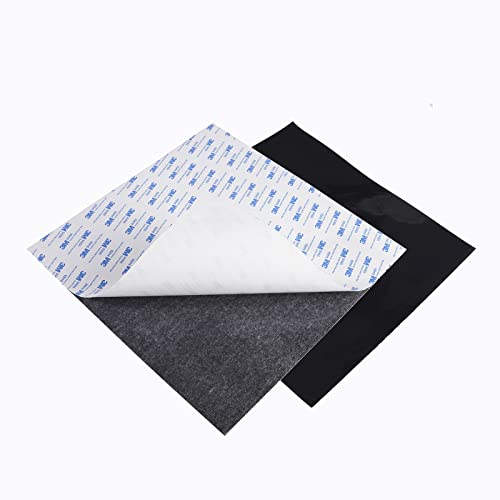 Ytyijie 005 2 Pack Adhesive Black Rubber Pad Sheet Thin Silicone Rubber Gasket Sheet 6X6 Inch, Gaskets Diy Material cover