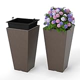 Photo Gallery relax4life set di 2 vasi da pianta, vaso quadrato con serbatoio d’acqua, sistema di drenaggio, secchio interno rimovibile e manico, vaso decorativo per interni ed esterni (29,5 x 29,5 x 57 cm) Photo Gallery relax4life set di 2 vasi da pianta, vaso quadrato con serbatoio d’acqua, sistema di drenaggio, secchio interno rimovibile e manico, vaso decorativo per interni ed esterni (29,5 x 29,5 x 57 cm)