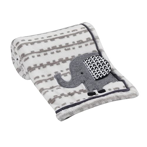 Image of Lambs & Ivy Urban Jungle Gray Elephant Baby Blanket