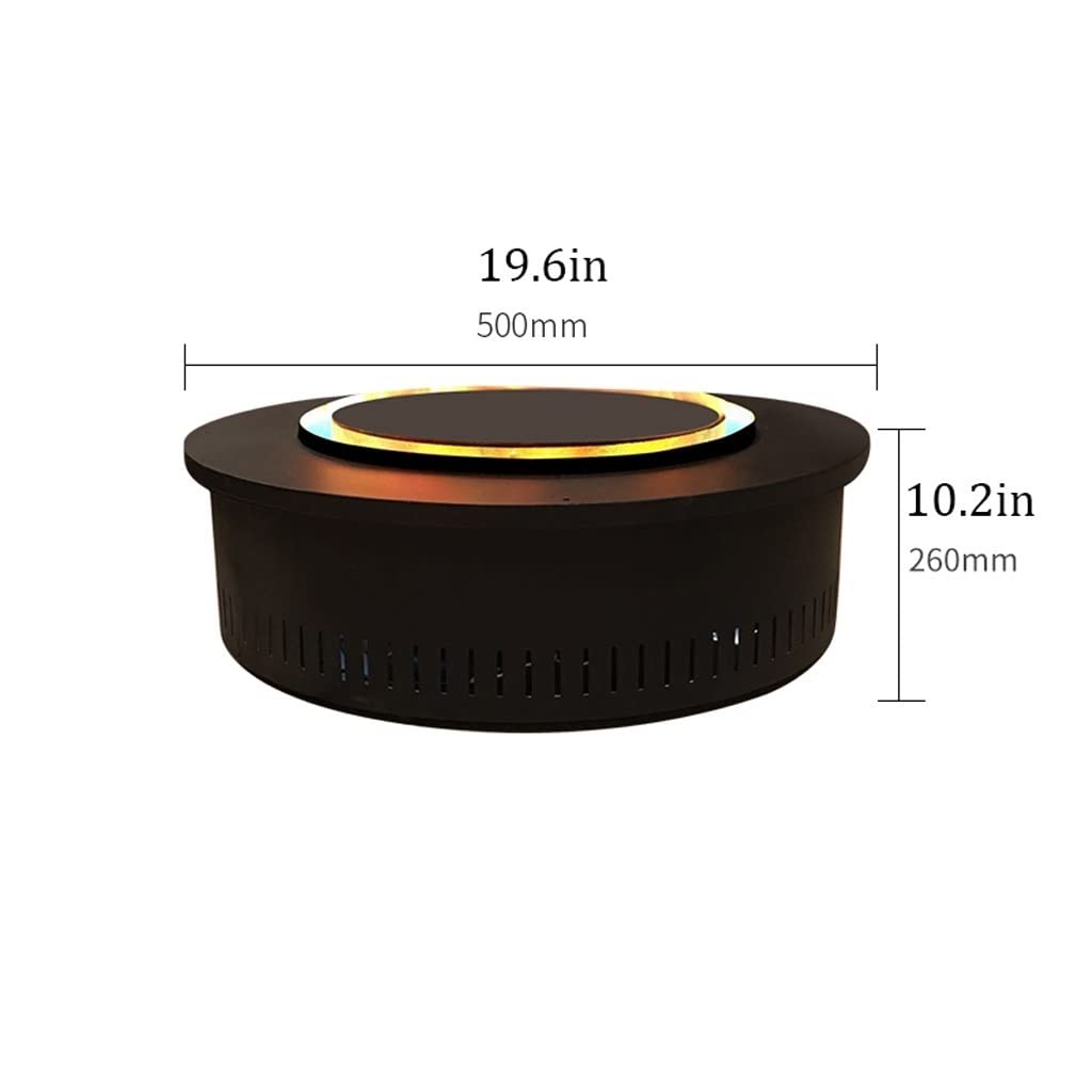 NEBE Camino a Vapore Acqueo Camino Elettrico con Atomizzazione 3D Incorporato Camini Elettrici Circolari for Uso Domestico Simula La Fiamma, Telecomando Caminetti Elettrici